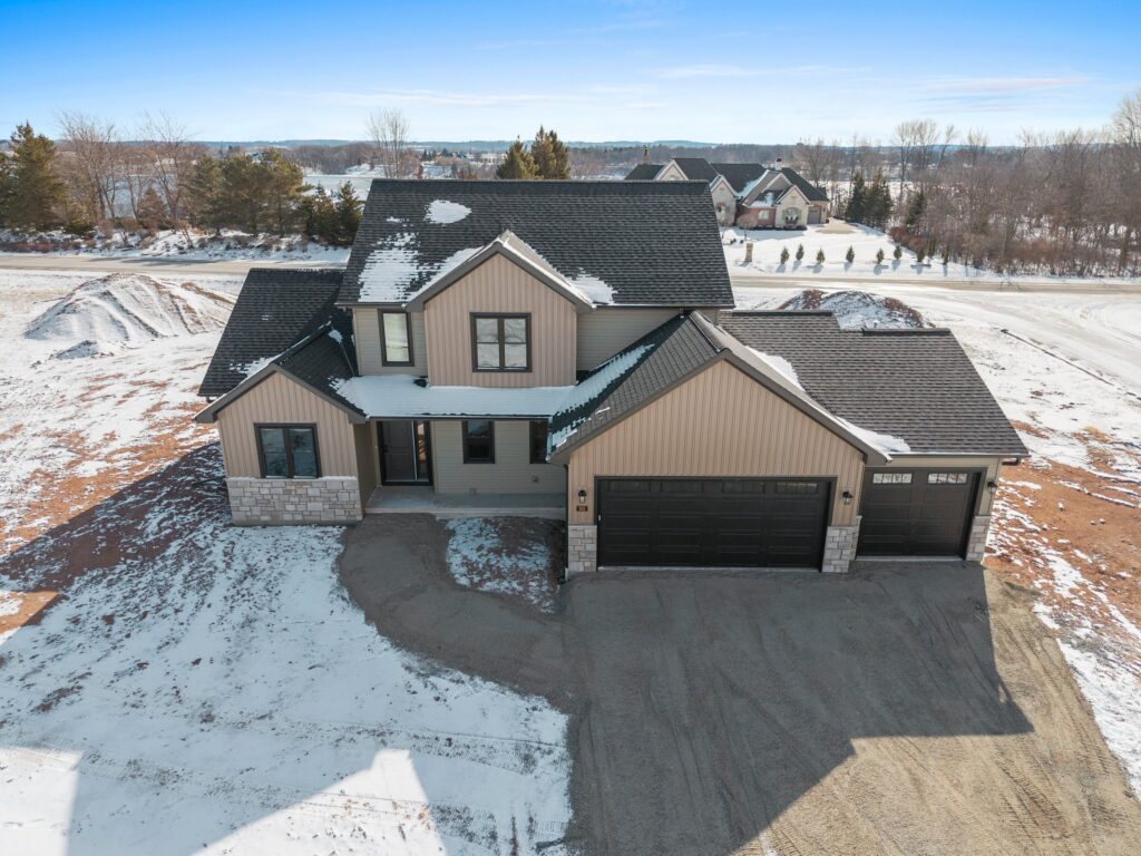Custom home exterior built by Best Built Inc. WI