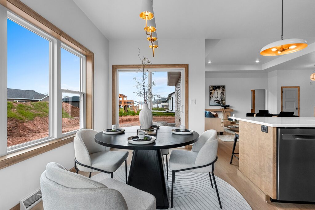 Dinning room of a new construction home in De Pere, WI